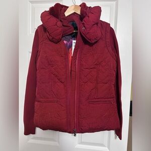 Desigual Quilted Burgundy Vest